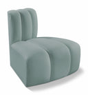 Arc Vegan Leather Upholstered Reverse Modular Corner Chair - Mint
