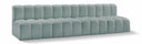 Arc 119" Vegan Leather Upholstered 4pc. Modular Sectional - Mint