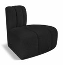 Arc Boucle Fabric Upholstered Reverse Corner Modular Chair - Black