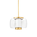 Aged Brass Beau Pendant 20" by Hudson Valley