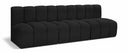 Arc 89.5" Boucle Fabric Upholstered 3pc. Modular Sectional - Black