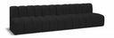 Arc 119" Boucle Fabric Upholstered 4pc. Modular Sectional - Black