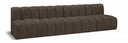 Arc 119" Boucle Fabric Upholstered 4pc. Modular Sectional - Brown