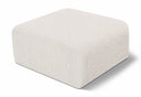 Arc Boucle Fabric Upholstered Modular Ottoman - Cream
