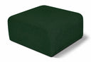 Arc Boucle Fabric Upholstered Modular Ottoman - Green