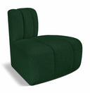 Arc Boucle Fabric Upholstered Reverse Corner Modular Chair - Green