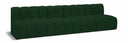 Arc 119" Boucle Fabric Upholstered 4pc. Modular Sectional - Green