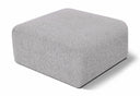 Arc Boucle Fabric Upholstered Modular Ottoman - Grey