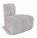 Arc Boucle Fabric Upholstered Reverse Corner Modular Chair - Grey