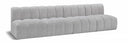 Arc 119" Boucle Fabric Upholstered 4pc. Modular Sectional - Grey