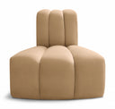 Arc Velvet Upholstered Reverse Corner Modular Chair - Camel