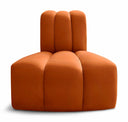 Arc Velvet Upholstered Reverse Corner Modular Chair - Cognac