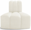 Arc Velvet Upholstered Reverse Corner Modular Chair - Cream