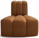 Arc Velvet Upholstered Reverse Corner Modular Chair - Saddle