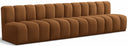 Arc 119" Velvet Upholstered 4pc. Modular Sectional - Saddle