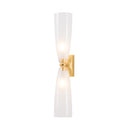 Vintage Gold Leaf Ravenswood Wall Sconce 4" x 22.25" by Hudson Valley