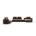 Overlap Sectional - 5-Piece Left-Facing - Nero Marquina Marble by Caracole
