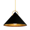 Gold Leaf Charm Pendant 23" x 16.5" 289-41-GL/SBK by Corbett Lighting
