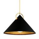 Gold Leaf Charm Pendant 30" x 21" 289-42-GL/SBK by Corbett Lighting, view 4