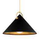 Gold Leaf Charm Pendant 30" x 21" 289-42-GL/SBK by Corbett Lighting, view 2