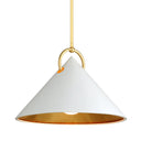 Gold Leaf Charm Pendant 30" x 21" 290-42-GL/SWH by Corbett Lighting, view 2
