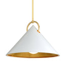 Gold Leaf Charm Pendant 23" x 16.5" 290-41-GL/SWH by Corbett Lighting, view 2