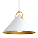 Gold Leaf Charm Pendant 30" x 21" 290-42-GL/SWH by Corbett Lighting, view 3