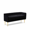 Audrey Velvet Upholstered Bench - Black