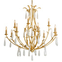 Gold Leaf Prosecco Chandelier 46.25" by Corbett Lighting
