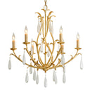 Gold Leaf Prosecco Chandelier 46.25" by Corbett Lighting, view 3
