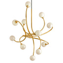 Gold Leaf Signature Chandelier 38.5" by Corbett Lighting, view 2