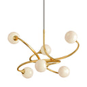 Gold Leaf Signature Chandelier 56" by Corbett Lighting, view 4
