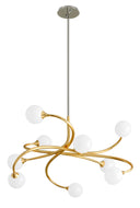 Gold Leaf Signature Chandelier 56" by Corbett Lighting, view 3