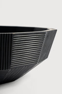 Black Striped Bowl by Ethnicraft, view 3