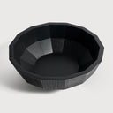 Black Striped Bowl by Ethnicraft, view 2