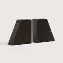 Dark Brown Grooves Book Ends by Ethnicraft