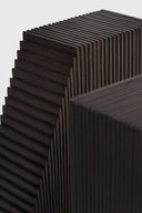 Dark Brown Grooves Book Ends by Ethnicraft, view 4