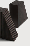 Dark Brown Grooves Book Ends by Ethnicraft, view 5