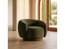 Andrew - Modern Green Fabric Swivel Accent Chair