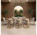 Malta - Outdoor Light Grey + Teak Sofa Set