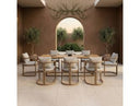 Malta - Outdoor Light Grey + Teak Dining Set