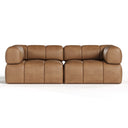 Everest - Modern Brown Leather Modular Sectional Sofa