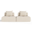 Mondo - Modern Modular Beige Fabric Sectional Sofa-2-Piece Sectional