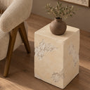 Toubkal - Modern Cream Concrete End Table, view 7