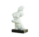 Woman Crossed Legs - Black + White + Gold Sculpture
