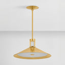 Aged Brass Clermont Pendant 20" by Hudson Valley, view 4
