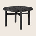 Black Quatro Outdoor Round Side Table