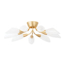 Vintage Gold Leaf Enfield Semi Flush 30.75" by Hudson Valley