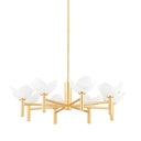 Gold Leaf Dawson Chandelier 33.75" by Hudson Valley