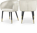 Louise Velvet Upholstered Dining Chair - Cream